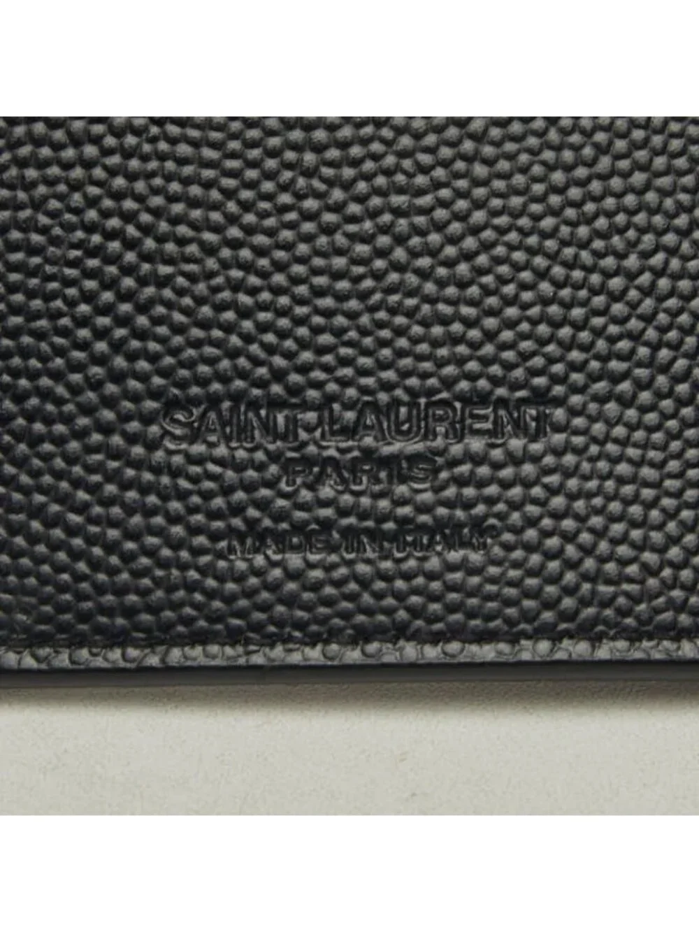Saint Laurent East West Zip Wallet Bifold Compact Black Leather
